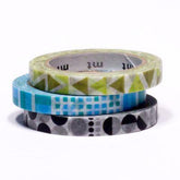Masking Tape slim deco geometric - 3 schmale Rollen (Kopie) Merlo